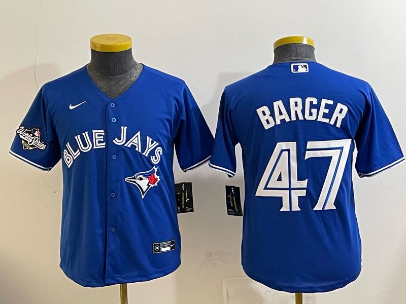Youth 2025 Toronto Blue Jays #47 Barger blue Game Nike MLB Jersey style 002